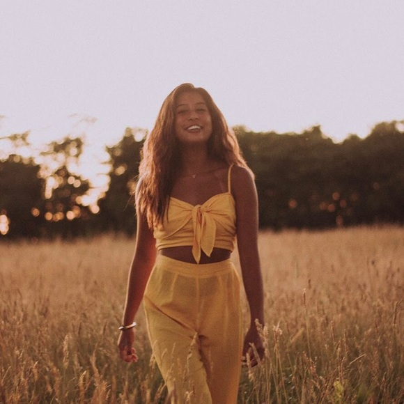 Two Piece Jumpsuit Yellow - Picture 6 of 8